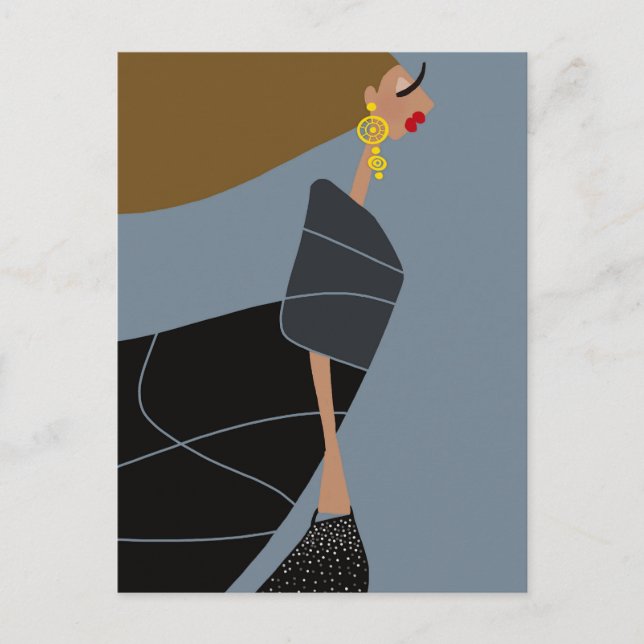 Carte postale d'art de mode glamour de style moder (Devant)