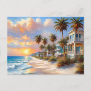 Carte postale d'art de plage magnifique