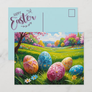 Carte postale d'art d'œuf de Pâques
