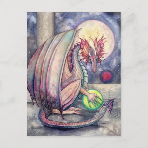 Carte postale d'art fantastique Dragon's Perch