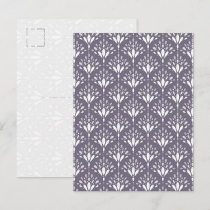Carte postale d'art floral botanique lavande viole