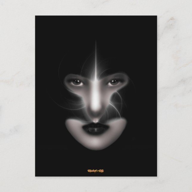 Carte postale d'art fractal Angel Eyes (Devant)