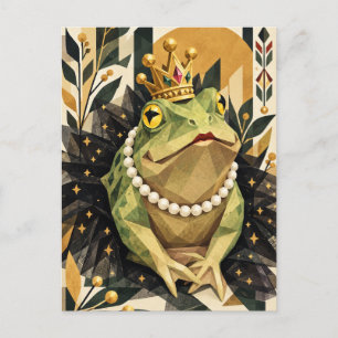 Carte postale d'art géométrique de la Reine Grenou
