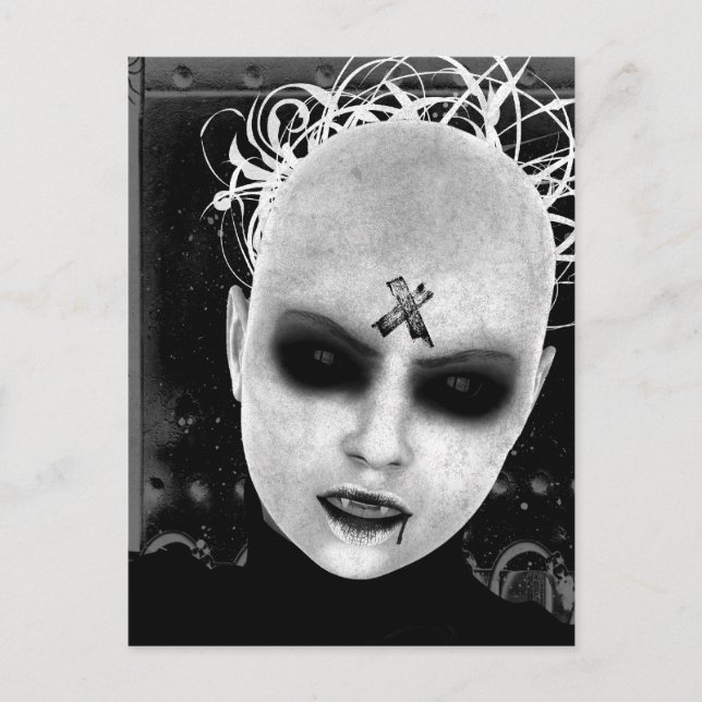 Carte postale d'art gothique vampire d'ennui (Devant)