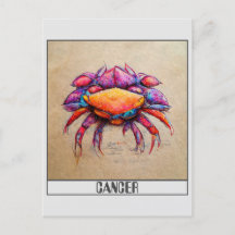 Carte postale d'art gribouillé coloré au crayon su