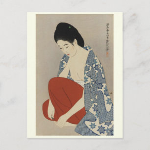 Carte postale d'art japonais vintage