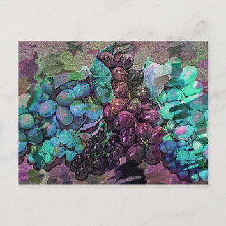 Carte postale d'art numérique Grape Impressions
