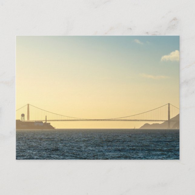 Carte postale d'art photo du pont côtier doré au c (Devant)