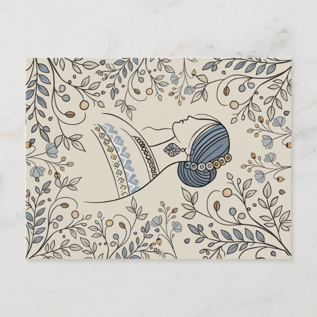 Carte postale d'art populaire ukrainien - Vintage  (Devant)