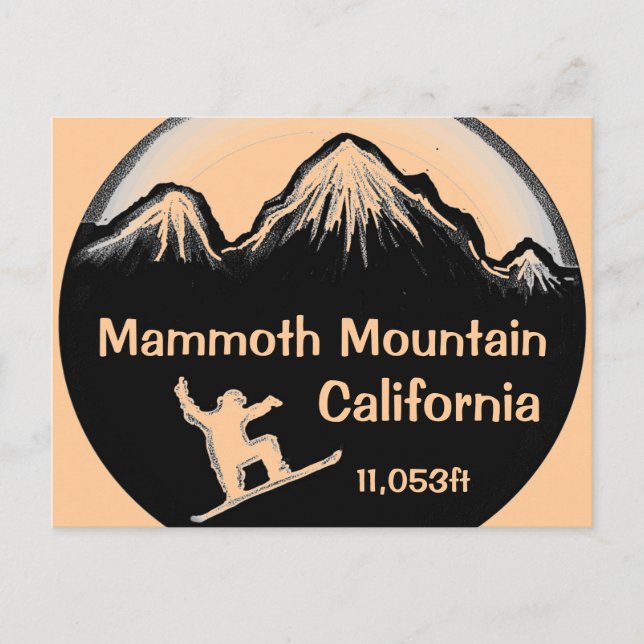 Carte postale d'art snowboard de Mammoth Mountain  (Devant)