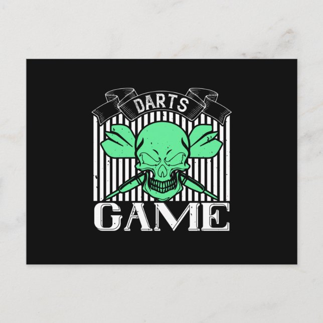 Carte Postale Darts - Darts Game Skull (Devant)