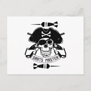 Carte Postale Darts - Darts Master Skull