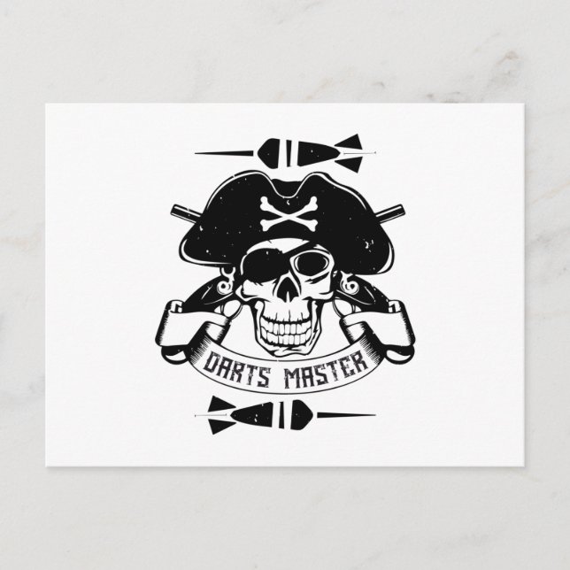 Carte Postale Darts - Darts Master Skull (Devant)