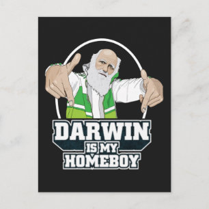 Carte Postale Darwin Est Mon Homeboy (Couleur Complète)