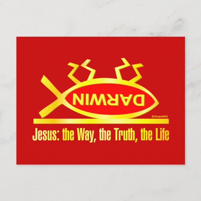 Carte Postale Darwin est mort (Devant)