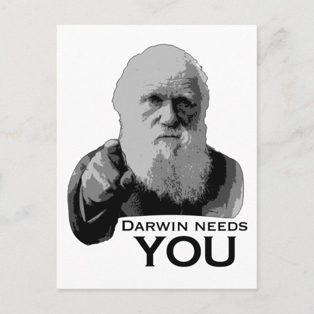Carte Postale Darwin Needs You! (Devant)