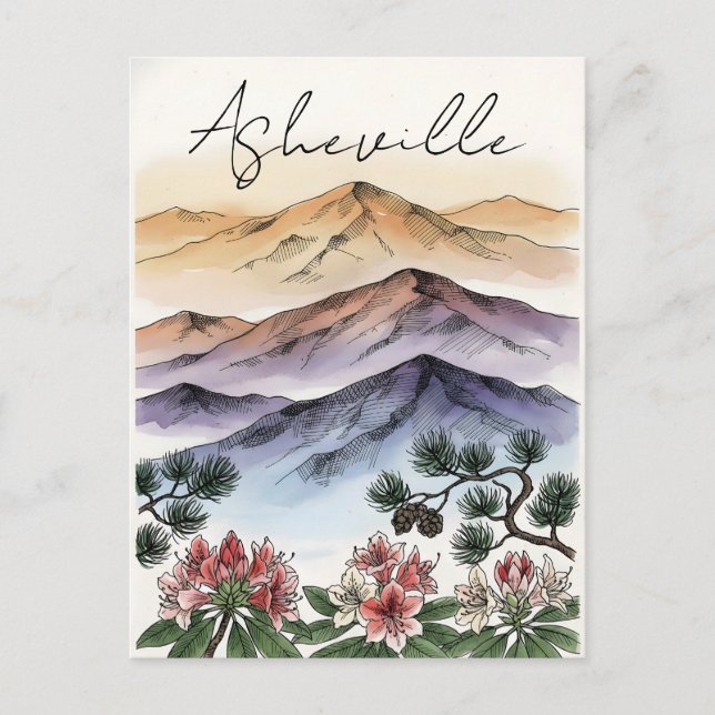 Carte postale d'Asheville (Devant)