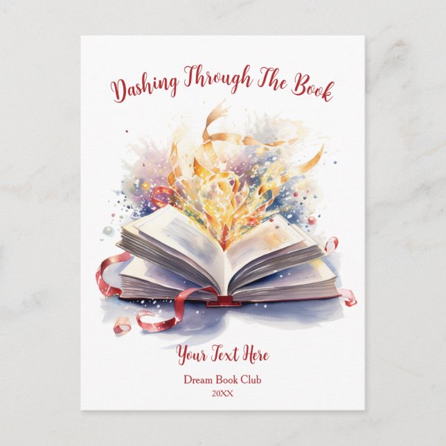 Carte Postale Dashing Through the Book (Devant)