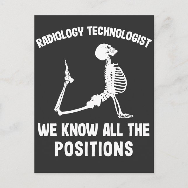 Carte Postale Date A Rad Tech Radiologue Skeleton Radiologie (Devant)