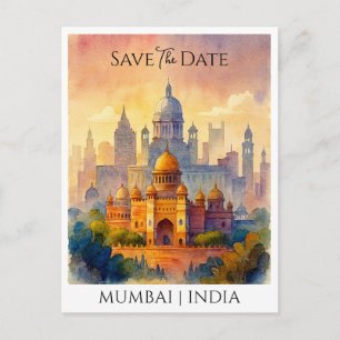 Carte Postale Date à Sauvegarder Personnalisée Mumbai Inde Aquar