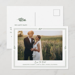 Carte Postale Date de sauvegarde de photo de branche d'olive ver