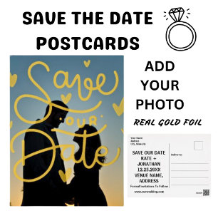Carte Postale Date Foil