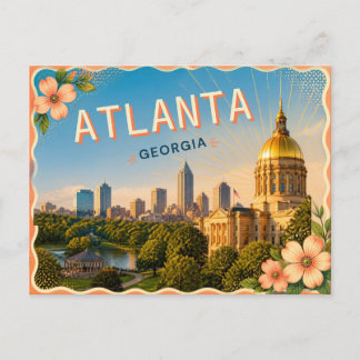 Carte postale d'Atlanta Géorgie