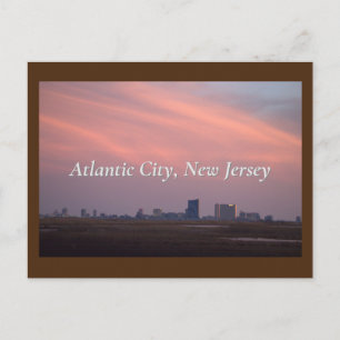 Carte postale d'Atlantic City au coucher du soleil