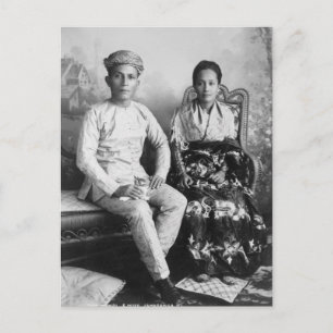 Carte Postale Dato Mandi et sa femme - Philippines