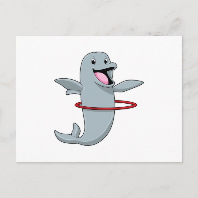 Carte Postale Dauphin à l'entraînement d'Endurance avec des pneu (Devant)