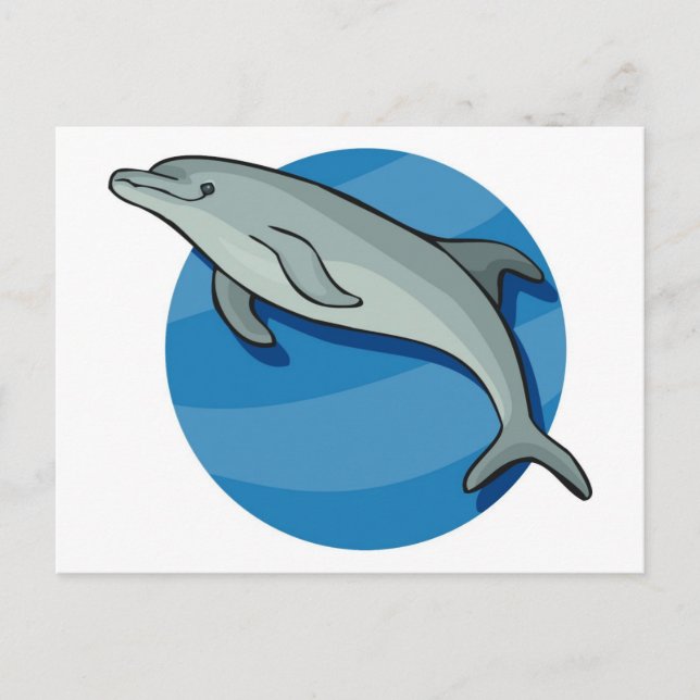 Carte Postale Dauphin bleu (Devant)