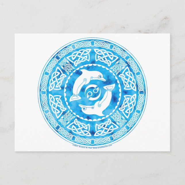 Carte Postale Dauphin celtique (Devant)