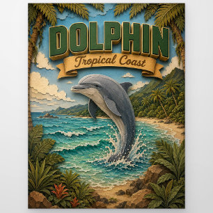 Carte Postale Dauphin Côte Tropicale POPCUT