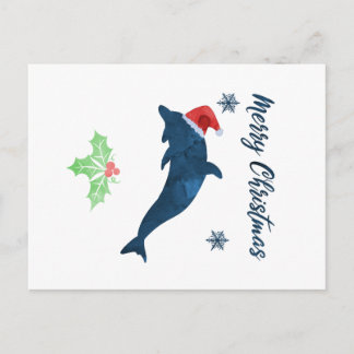 Carte Postale Dauphin de Noël