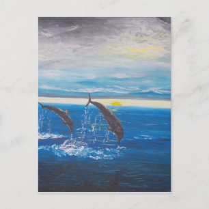 Carte Postale Dauphins