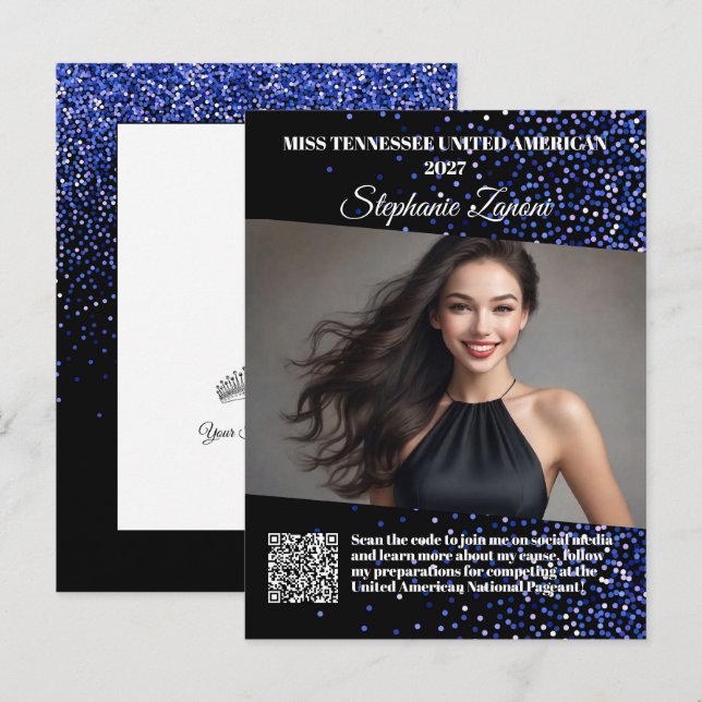 Carte postale d'autographe de concours de beauté a (Devant / Derrière)