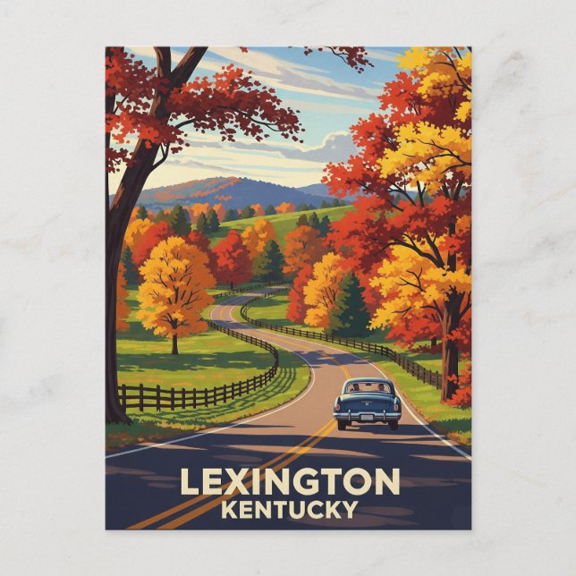 Carte postale d'automne à Lexington Kentucky (Devant)