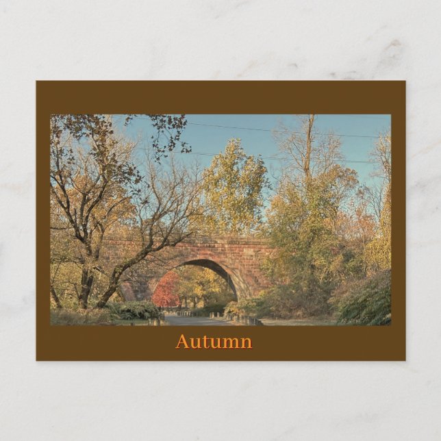 Carte postale d'automne du pont en arc (Devant)