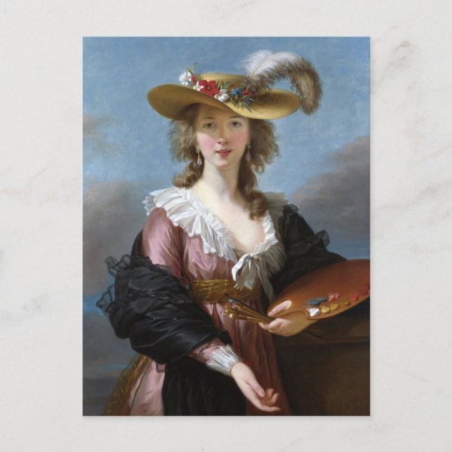 Carte postale d'autoportrait d'Elisabeth Vigee Le  (Devant)