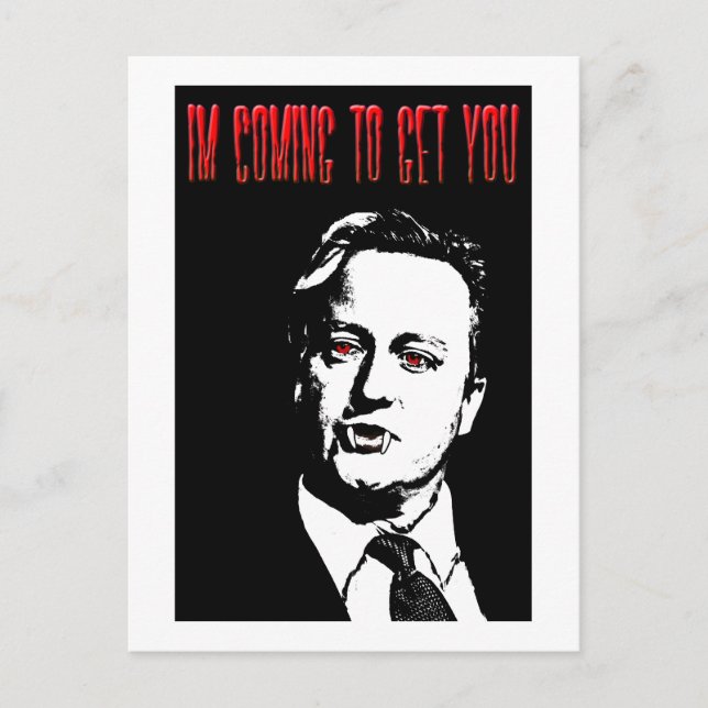 Carte postale David Cameron Blood Sucker (Devant)
