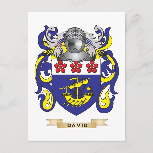 Carte Postale David Coat d'armoiries (Devant)