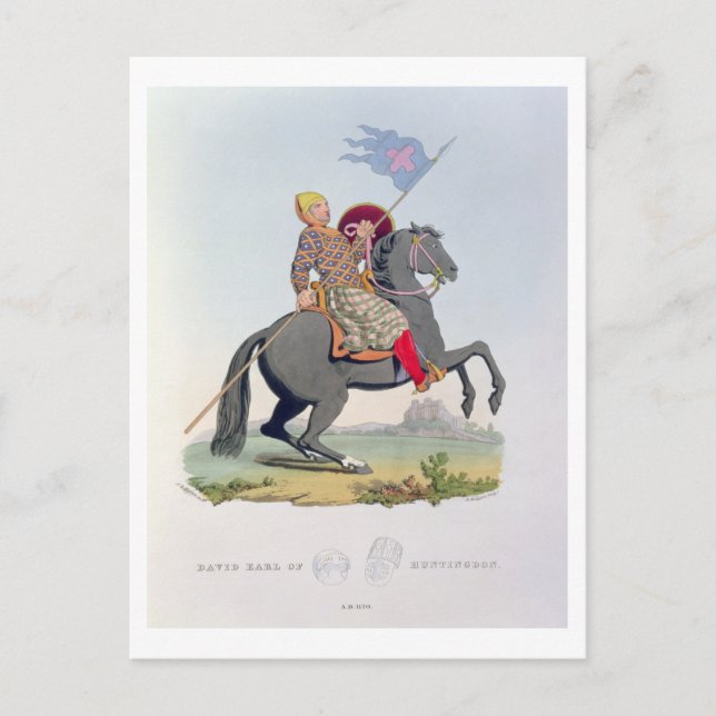 Carte Postale David, comte de Huntingdon (1084-1153) 1120, engra (Devant)