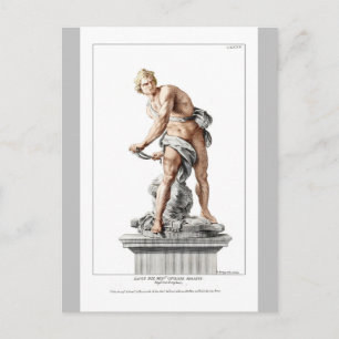 Carte Postale David de Bernini dans une gravure de Nicolas Dorig