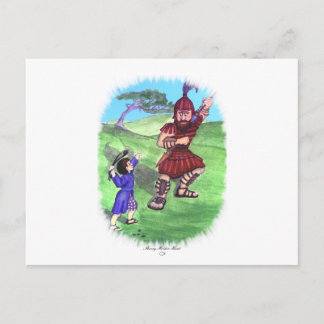 CARTE POSTALE DAVID ET GOLIATH