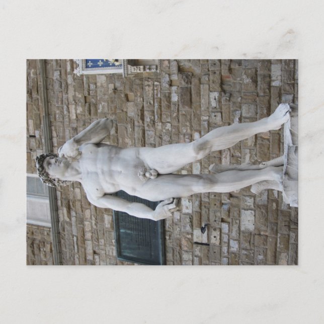 Carte Postale David sur la Piazza della Signoria, Florence (Devant)