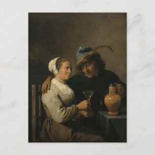 Carte Postale David Teniers la scène de la petite taverne