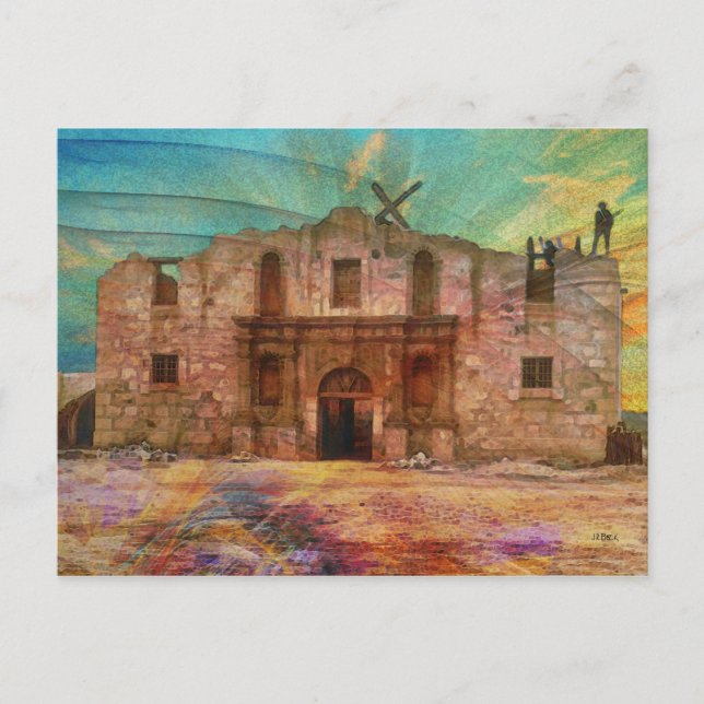 Carte Postale Dawn At The Alamo (Devant)