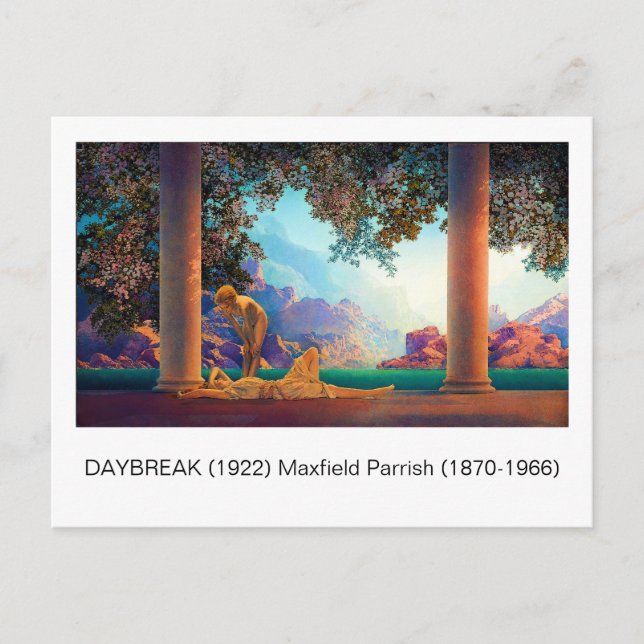 Carte Postale DAYBREAK Maxfield Parrish 1922 ... 2025 (Devant)