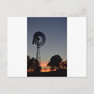 CARTE POSTALE DAYBREAK & WINDMILL RURAL QUEENSLAND AUSTRALIE