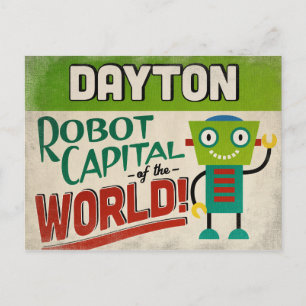 Carte Postale Dayton Ohio Robot - Vintage amusant